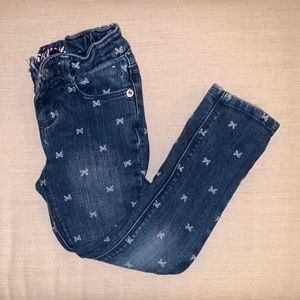 Gymboree skinny jeans with bows